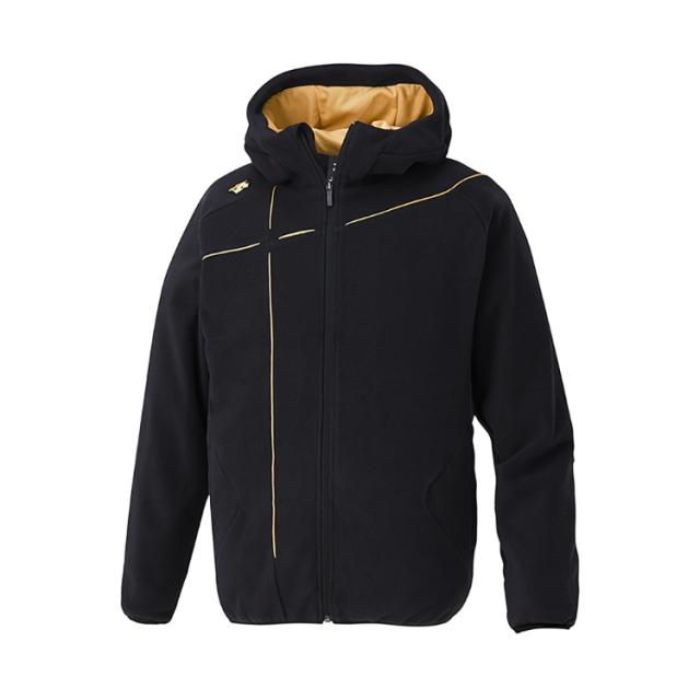 DESCENTE デサント フリースジャケット(フルオープン) ブラックxSゴールド Mサイズ DBX-2660C BKSG | スポーツ スポーツ用品 野球 ベースボール ベースボールウェア トレーニングウェア アウター フリースジャケット フルオープン 防風 保温 高機能 ブラック ゴールド M