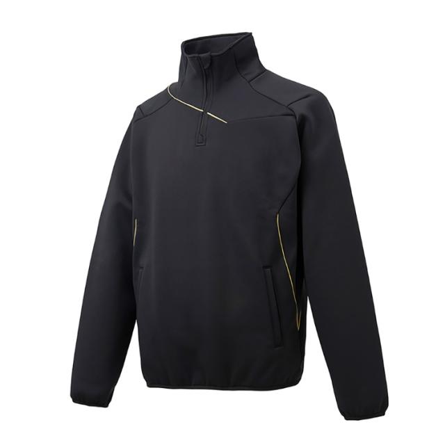 DESCENTE デサント バリアフリース（高校野球対応) ブラックxSゴールド XOサイズ DBX-2762B BLK | スポーツ スポーツ用品 野球 ベースボール ベースボールウェア トレーニングウェア アウター フリース 裏起毛 保湿性 ストレッチ性 はっ水 ブラック ゴールド XO シンプル