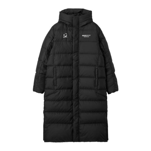 DESCENTE デサント ロングダウンコート ブラック O ST5FDJ00M BK00 | スポーツ ファッション アウター コート 上着 長袖 ロングスリーブ ダウン ロング丈 撥水 はっ水 防風性 防寒 ウィンドブレーカー 寒さ対策 トレーニング ウォーミングアップ