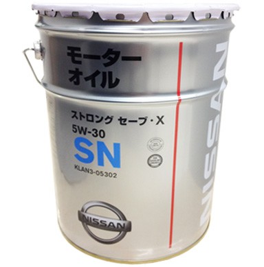 NISSAN 日産 純正 エンジンオイル SNストロングセーブX 5W-30 20L 缶 | 5W30 20L 20リットル ペール缶 オイル 車 人気 交換 オイル缶 油