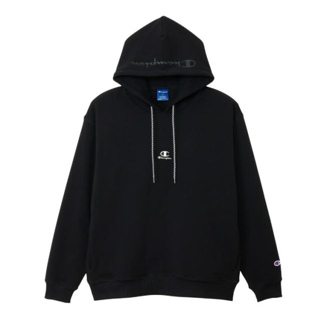 Champion チャンピオン TWT HOODED ブラック L C3-CS113 90 | ファッション メンズファッション トップス パーカー フーディ フーデッドスウェット 吸汗速乾 裏毛 スポーツ チームウェア アウトドア ロゴ 刺繍 シンプル ベーシック おしゃれ 秋冬服