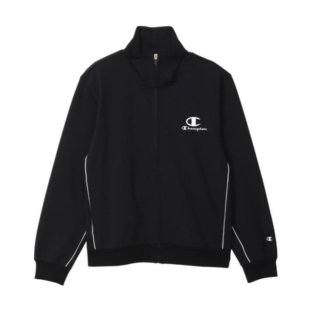 Champion チャンピオン ZIP JACKET ブラック XL C3-CSE10 90 | ファッション メンズファッション ジップジャケット ジャージ パイピングテープ 吸汗速乾 ドライ スポーツ ランニング ダンス ジム セットアップ ベーシック カジュアル 普段着 秋冬服
