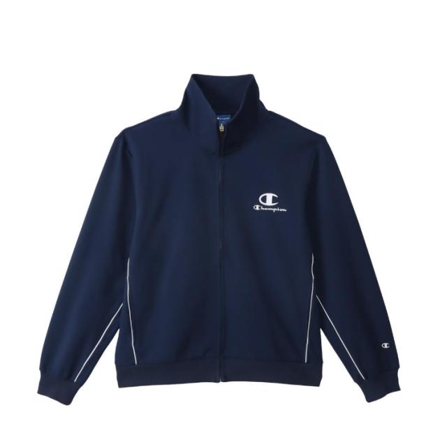 Champion チャンピオン ZIP JACKET ダークネイビー L C3-CSE10 386 | ファッション メンズファッション ジップジャケット ジャージ パイピングテープ 吸汗速乾 ドライ スポーツ ランニング ダンス ジム セットアップ ベーシック カジュアル 普段着 秋冬服