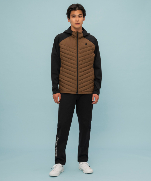 le coq sportif ルコック ハイブリッド中わたジャケット ブラックxブラウン O LT4FJK70M BKBW | 服 ウエア トップス アウター ジャケット 中綿ジャケット 保温 ソロテックス はっ水 防風 光吸収発熱 ヒートナビ マルチスポーツ アウトドア 機能性の通販は