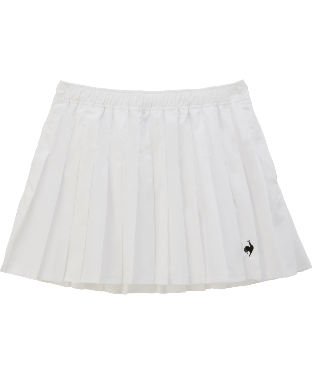 le coq sportif ルコック プリーツゲームスコート ホワイト O QTWXJE01 WH | スポーツ テニス テニス用品 ウエア スコート スカート プリーツ加工 軽さ ポリエステル100% ウーブン素材 機能性 スポーティ ユニフォーム 部活 試合 シンプルの通販は