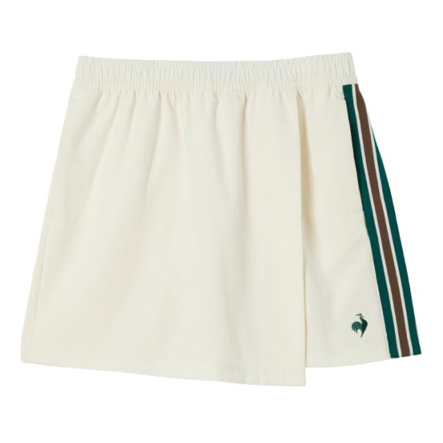 le coq sportif ルコック リブクロス キュロットスコート エッグホワイト M LU5FSK00L WH01 | スポーツ用品 ウェア ファッション ボトムス スカート スコート キュロット ショートパンツ 女性用 レディース テニス スポーツ 運動 ウエストゴム 撥水 ストレッチ 形態安定 7,544円