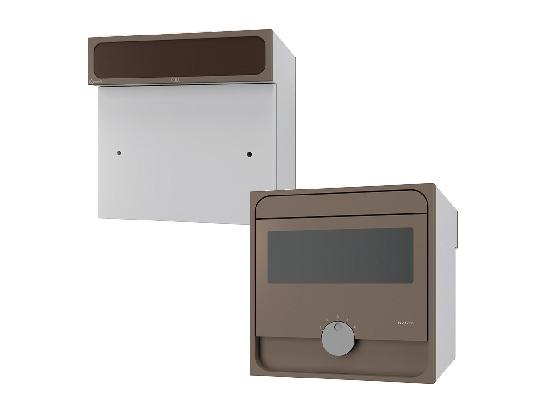 NASTA ナスタ Qual クオール ポスト ブラウン×ダークブラウン 390×390×452 KS-MAB2-05LK-BDB | KS-MAB2 シリーズ メール便 はがき DM パンフレット カタログ 回覧板 郵便受け 郵便ポスト 新聞受け 玄関ポスト メールボックス おしゃれ シンプルの通販は