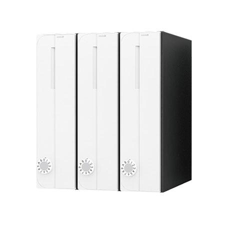 NASTA ナスタ ポスト D-ALL 3戸 静音大型ダイヤル錠 ホワイト 360×300×317.3 KS-MB3002PU-3-LT-W | KS-MB3002PU シリーズ メール便 はがき DM パンフレット カタログ 回覧板 郵便受け 郵便ポスト 新聞受け 玄関ポスト メールボックス おしゃれ シンプル