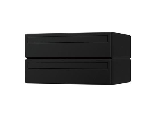 NASTA ナスタ ポスト D-ALL 2戸 静音大型ダイヤル錠 ブラック 200×360×294.5 KS-MB3101S-2LY-BK | KS-MB3101S シリーズ メール便 はがき DM パンフレット カタログ 回覧板 郵便受け 郵便ポスト 新聞受け 玄関ポスト メールボックス おしゃれ シンプル