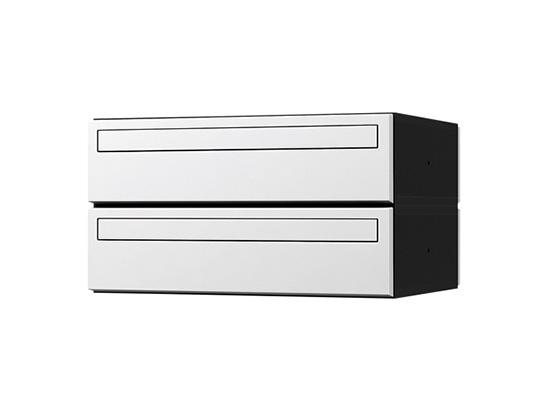 NASTA ナスタ ポスト D-ALL 2戸 静音大型ダイヤル錠 ホワイト 200×360×294.5 KS-MB3101S-2LY-W | KS-MB3101S シリーズ メール便 はがき DM パンフレット カタログ 回覧板 郵便受け 郵便ポスト 新聞受け 玄関ポスト メールボックス おしゃれ シンプル