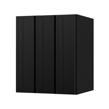 NASTA ナスタ ポスト D-ALL 3戸 可変ダイヤル錠 ブラック 360×300×294.5 KS-MB3101S-3LKT-BK | KS-MB3101S シリーズ メール便 はがき DM パンフレット カタログ 回覧板 郵便受け 郵便ポスト 新聞受け 玄関ポスト メールボックス おしゃれ シンプル