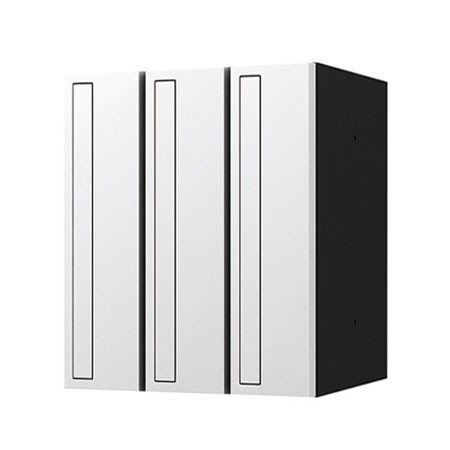 NASTA ナスタ ポスト D-ALL 3戸 可変ダイヤル錠 ホワイト 360×300×294.5 KS-MB3101S-3LKT-W | KS-MB3101S シリーズ メール便 はがき DM パンフレット カタログ 回覧板 郵便受け 郵便ポスト 新聞受け 玄関ポスト メールボックス おしゃれ シンプル