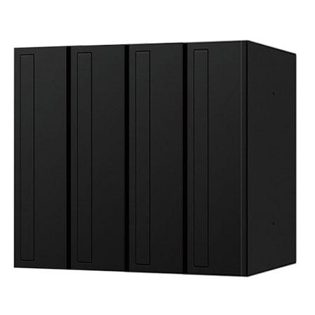 NASTA ナスタ ポスト D-ALL 4戸 静音大型ダイヤル錠 ブラック 360×400×294.5 KS-MB3101S-4LT-BK | KS-MB3101S シリーズ メール便 はがき DM パンフレット カタログ 回覧板 郵便受け 郵便ポスト 新聞受け 玄関ポスト メールボックス おしゃれ シンプル