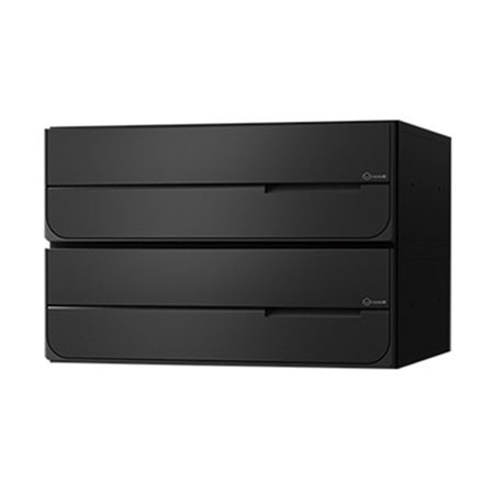 NASTA ナスタ ポスト D-ALL 横開き 2戸 シリンダー錠 ブラック 240×360×333.2 KS-MB4102PY-2C-BK | KS-MB4102PY シリーズ メール便 はがき DM パンフレット カタログ 回覧板 郵便受け 郵便ポスト 新聞受け 玄関ポスト メールボックス おしゃれ シンプルの通販は 21,810円