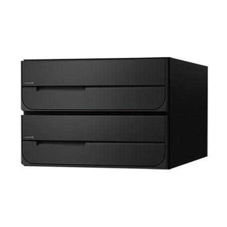 NASTA ナスタ ポスト D-ALL 2戸 ラッチ錠 ブラック 200×280×425.8 KS-MB5102PU-2R-BK | KS-MB5102PU シリーズ メール便 はがき DM パンフレット カタログ 回覧板 郵便受け 郵便ポスト 新聞受け 玄関ポスト メールボックス おしゃれ シンプル
