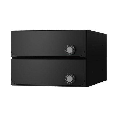 NASTA ナスタ ポスト D-ALL 2戸 可変ダイヤル錠 ブラック 200×280×425.8 KS-MB5402PU-2LK-BK | KS-MB5402PU シリーズ メール便 はがき DM パンフレット カタログ 回覧板 郵便受け 郵便ポスト 新聞受け 玄関ポスト メールボックス おしゃれ シンプル_1