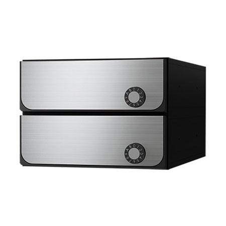 NASTA ナスタ ポスト D-ALL 2戸 可変ダイヤル錠 ステンレスヘアーライン 200×280×425.8 KS-MB5402PU-2LK-S | KS-MB5402PU シリーズ メール便 はがき DM パンフレット カタログ 回覧板 郵便受け 郵便ポスト 新聞受け 玄関ポスト メールボックス おしゃれ シンプル_1