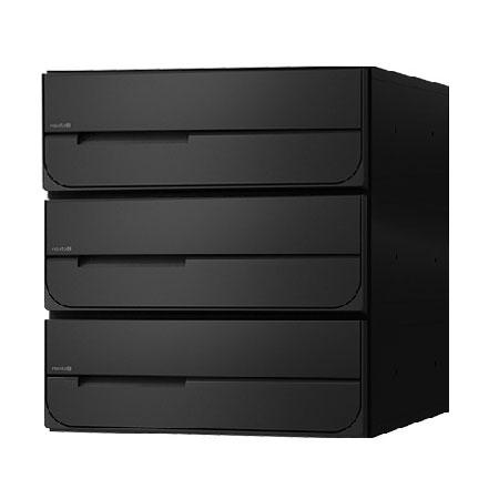 NASTA ナスタ ポスト D-ALL 3戸 静音大型ダイヤル錠 ブラック 300×280×425.8 KS-MB5402PU-3L-BK | KS-MB5402PU シリーズ メール便 はがき DM パンフレット カタログ 回覧板 郵便受け 郵便ポスト 新聞受け 玄関ポスト メールボックス おしゃれ シンプル
