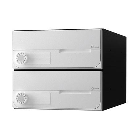 NASTA ナスタ ポスト D-ALL 2戸 上開き 可変ダイヤル錠 ホワイト 240×280×406.2 KS-MB6002PU-2LK-W | KS-MB6002PU シリーズ メール便 はがき DM パンフレット カタログ 回覧板 郵便受け 郵便ポスト 新聞受け 玄関ポスト メールボックス おしゃれ シンプルの通販は 18,124円