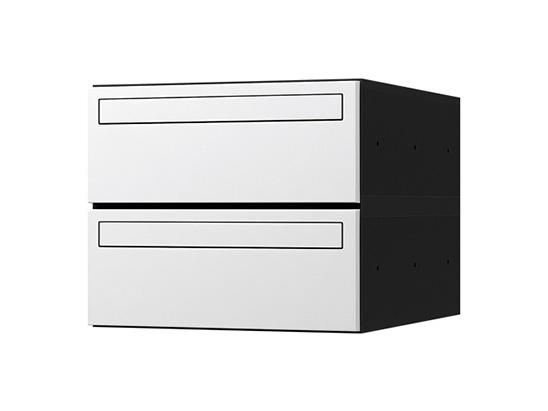 NASTA ナスタ ポスト D-ALL 2戸 可変プッシュボタン錠 ホワイト 240×280×381 KS-MB6101P-2PK-W | KS-MB6101P シリーズ メール便 はがき DM パンフレット カタログ 回覧板 郵便受け 郵便ポスト 新聞受け 玄関ポスト メールボックス おしゃれ シンプル