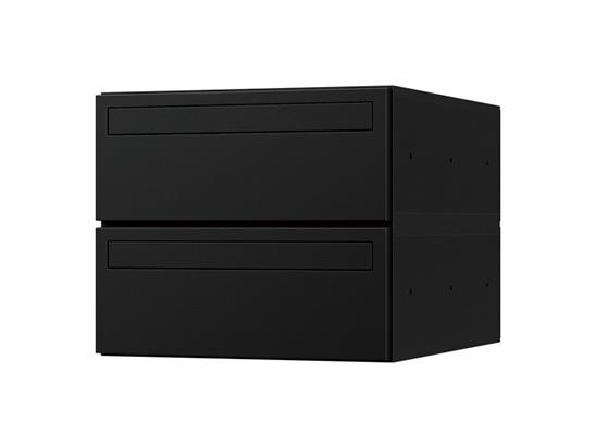 NASTA ナスタ ポスト D-ALL 2戸 静音大型ダイヤル錠 ブラック 240×280×381 KS-MB6101S-2L-BK | KS-MB6101S シリーズ メール便 はがき DM パンフレット カタログ 回覧板 郵便受け 郵便ポスト 新聞受け 玄関ポスト メールボックス おしゃれ シンプル