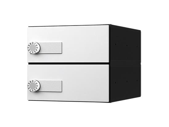 NASTA ナスタ ポスト D-ALL 2戸 可変ダイヤル錠 ホワイト 240×280×381 KS-MB6101S-2LK-W | KS-MB6101S シリーズ メール便 はがき DM パンフレット カタログ 回覧板 郵便受け 郵便ポスト 新聞受け 玄関ポスト メールボックス おしゃれ シンプル_1