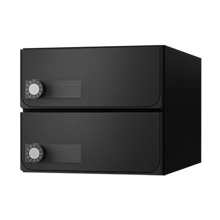 NASTA ナスタ ポスト D-ALL 上開き 2戸 可変ダイヤル錠 ブラック 240×280×423.2 KS-MB6102PU-2LK-BK | KS-MB6102PU シリーズ メール便 はがき DM パンフレット カタログ 回覧板 郵便受け 郵便ポスト 新聞受け 玄関ポスト メールボックス おしゃれ シンプル_1