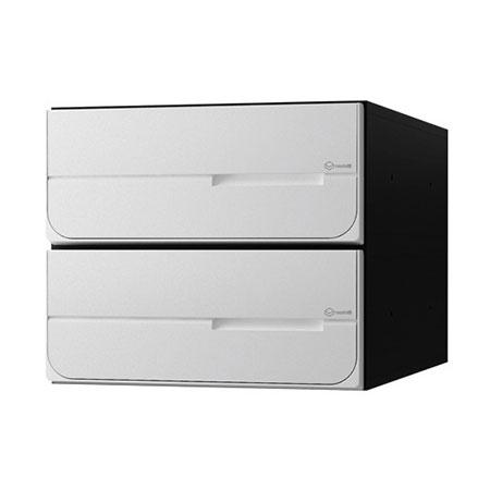 NASTA ナスタ ポスト D-ALL 上開き 2戸 可変ダイヤル錠 ホワイト 240×280×423.2 KS-MB6102PU-2LK-W | KS-MB6102PU シリーズ メール便 はがき DM パンフレット カタログ 回覧板 郵便受け 郵便ポスト 新聞受け 玄関ポスト メールボックス おしゃれ シンプルの通販は