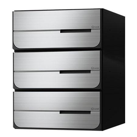 NASTA ナスタ ポスト D-ALL 上開き 3戸 静音大型ダイヤル錠 ステンレスヘアーライン 360×280×423.2 KS-MB6102PU-3L-S | KS-MB6102PU シリーズ メール便 はがき DM パンフレット カタログ 回覧板 郵便受け 郵便ポスト 新聞受け 玄関ポスト メールボックス おしゃれ シンプル