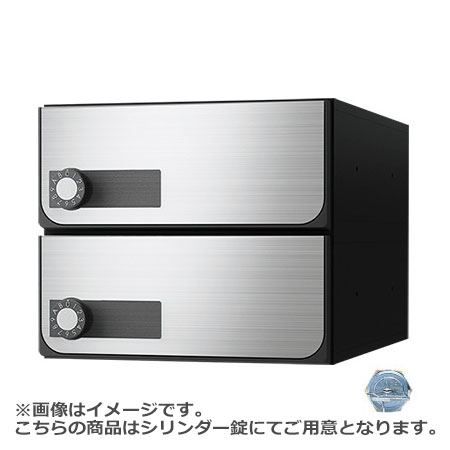 NASTA ナスタ ポスト D-ALL 横開き 2戸 シリンダー錠 ステンレスヘアーライン 240×280×423.2 KS-MB6102PY-2C-S | KS-MB6102PY シリーズ メール便 はがき DM パンフレット カタログ 回覧板 郵便受け 郵便ポスト 新聞受け 玄関ポスト メールボックス おしゃれ シンプル_1