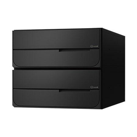 NASTA ナスタ ポスト D-ALL 横開き 2戸 可変ダイヤル錠 ブラック 240×280×423.2 KS-MB6102PY-2LK-BK | KS-MB6102PY シリーズ メール便 はがき DM パンフレット カタログ 回覧板 郵便受け 郵便ポスト 新聞受け 玄関ポスト メールボックス おしゃれ シンプル