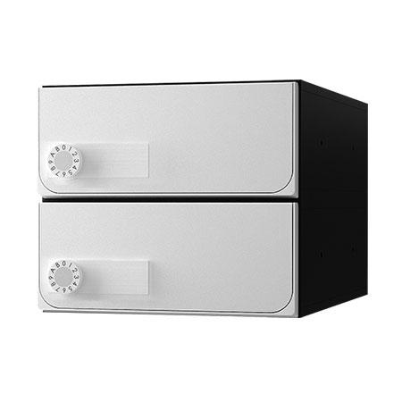 NASTA ナスタ ポスト D-ALL 横開き 2戸 静音大型ダイヤル錠