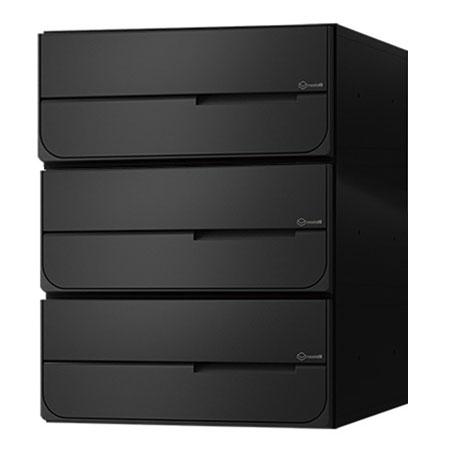 NASTA ナスタ ポスト D-ALL 横開き 3戸 可変プッシュボタン錠 ブラック 360×280×423.2 KS-MB6102PY-3PK-BK | KS-MB6102PY シリーズ メール便 はがき DM パンフレット カタログ 回覧板 郵便受け 郵便ポスト 新聞受け 玄関ポスト メールボックス おしゃれ シンプル