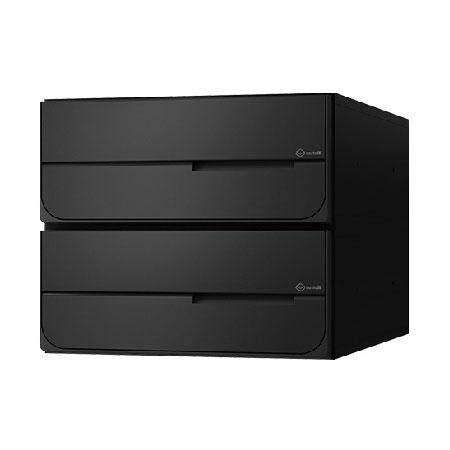 NASTA ナスタ ポスト D-ALL 横開き 2戸 ICカード錠 ブラック 240×280×423.2 KS-MB6302PY-2IC-BK | KS-MB6302PY シリーズ メール便 はがき DM パンフレット カタログ 回覧板 郵便受け 郵便ポスト 新聞受け 玄関ポスト メールボックス おしゃれ シンプルの通販は 21,450円