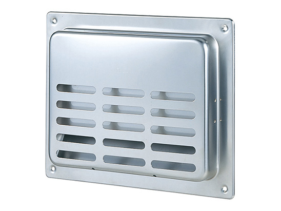 NASTA ナスタ 屋外換気口　ステンレス 木枠留め用 壁面フラットタイプ ダンパー付 シリーズ KS-81SFD | 新築 リフォーム DIY 住宅 換気 台所 キッチン 浴室 洗面 トイレ 部屋 屋根裏 外壁 壁付 用品 現場 建築 屋外 空調 おしゃれ シンプル