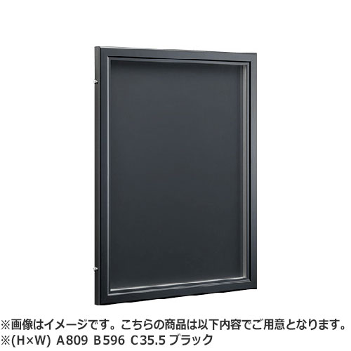 NASTA ナスタ 掲示板 マグネットボード アルミニウム 屋外・屋内兼用タイプ カバー付 KS-EXA11A シリーズ H×W Ａ 809 Ｂ 596 Ｃ 35.5 D-BK ブラック 掲示可能 最大用紙寸法（H×W） B2（ 728×515） KS-EXA11A-8059D-BK | マンション アパート DIY 住宅 おしゃれ シンプルの通販は