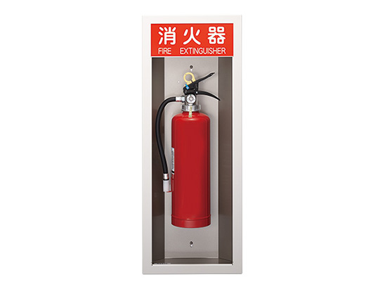 NASTA ナスタ 消火器ボックス 半埋込 KS-FEH201 シリーズ H×W×D 796×307×87 本体 メタリックグレー / 枠 シルバーグレー KS-FEH201-SG | 消火器 用 ボックス マンション アパート DIY 住宅 用品 現場 建築 おしゃれ シンプル