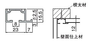 NASTA ナスタ ピクチャーレール 天井先付タイプ［2］ KS-PCR40A