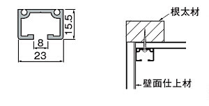 NASTA ナスタ ピクチャーレール 天井後付タイプ KS-PCR40A シリーズ 4000mm シルバー 適合キャップ KS-PCR-4-SV / 適合フック KS-PCR-1 または KS-PCR-1-K KS-PCR40A-ST | ピクチャー レール 絵 額 吊り オフィス ビル マンション DIY 住宅 建築 新築 おしゃれ シンプル_2