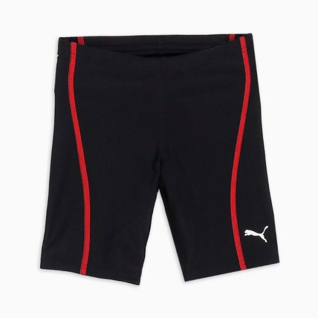 PUMA プーマジャパン ロングレングス スイムパンツ ブラック／レッド 140 947015 1 | スポーツ スポーツ用品 水着 水泳 スイムウェア 子供 ジュニア キッズ ボーイズ ロングレングス スイムパンツ スイミング ストレッチ 練習 試合 スポーツウェア 男の子