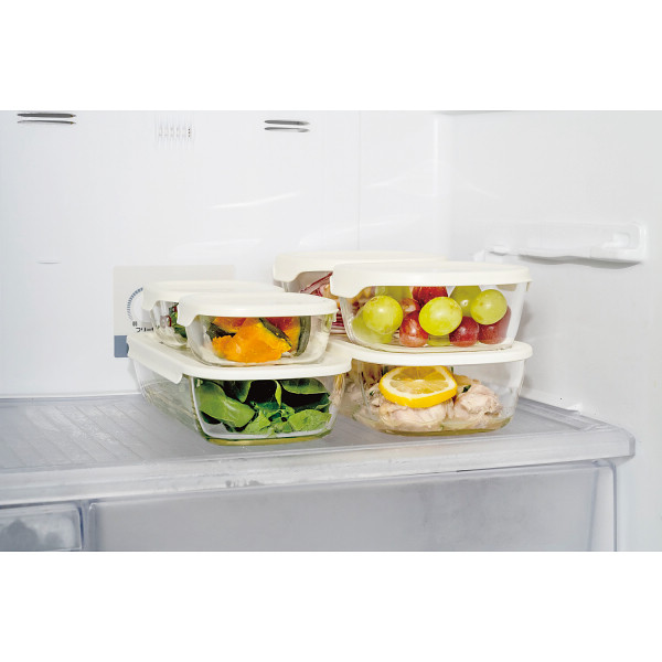 HARIO ハリオ スタッキング耐熱ガラスコンテナ6点セット KSTLー5004ーOW | 0521115 キッチン用品 台所用品 キッチンツール 保存容器 セット ハリオ HARIO コンテナ スタッキング 耐熱ガラス 便利 万能 ギフト イベント 人気 ノベルティ