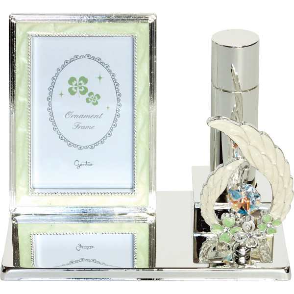 お骨入れ付オーナメントフレーム クローバー 060175-PMA00105 | 23-0058-036 仏具 仏壇 祭壇 雑貨 ツール ペット セット オーナメントフレーム ガラス お骨入れ 保管 ケース クローバー 柄 お中元 お歳暮 贈り物 ギフト プレゼントの通販は