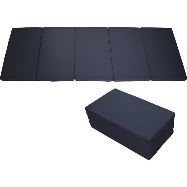 ５つ折りキャンピングマット M-5S-569BK-600 | 24-0292-171アウトドア テント 快適 5つ折り キャンピングマット 折りたたみ コンパクト 持ち運び 便利 リビング お昼寝 車中泊 眠り サポート おすすめ カバー洗濯可 清潔