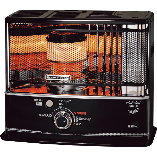 ダブルクリーン 反射形石油ストーブ ブラック RC-W36N B | 24-0375-034石油ストーブ 暖房器具 家電 生活用品 便利 使いやすい 停電 アウトドア リビング インテリア 趣味 DIY 万能 交換 簡単 マルチ 持ち運び