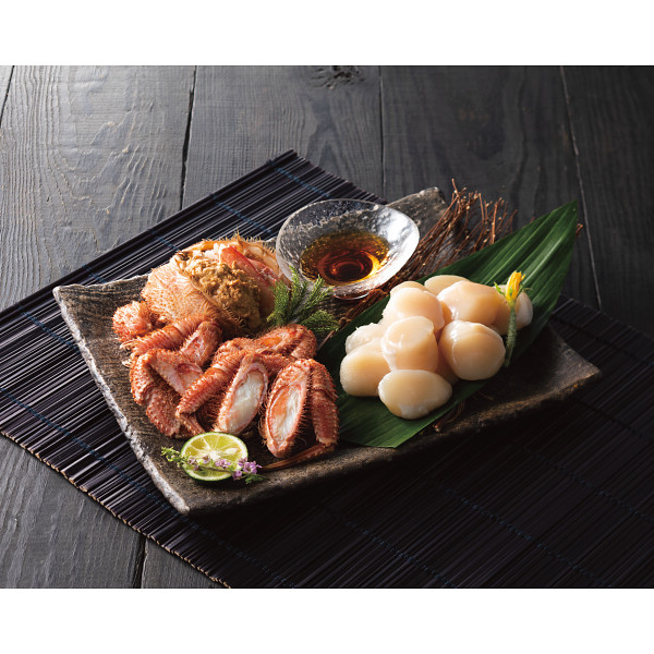 北海道産毛蟹とほたてセット 計６００ｇ | 24-0415-010毛蟹 カニ ボイル毛がに ほたて貝柱 貝 ご飯のお供 おつまみ 詰め合わせ セット ご褒美 贈り物 贈答 お礼 お返し 挨拶 お中元 お歳暮 お年賀 お正月 定番 魚 食品 化粧箱入り_1