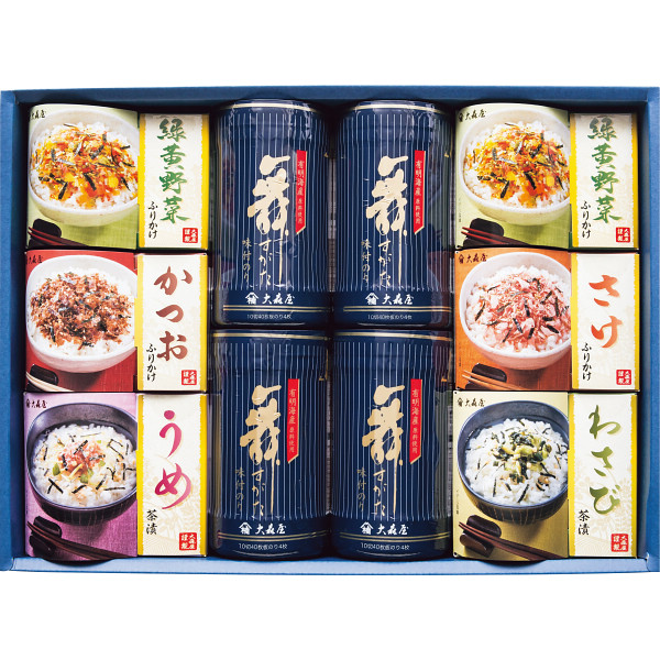 大森屋 舞すがたバラエティ詰合せ NTF-40F | 24-0508-050のり 海苔 味のり ごはん ふりかけ お茶漬け うめ わさび ご飯のお供 お酒のおつまみ 老舗 詰合せ セット ギフトセット 贈り物 お礼 お返し 挨拶 お中元 お歳暮 お供え 食卓