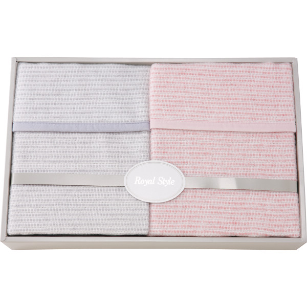 ジャカード織アクリルひざ掛け２枚セット WAB-805 | 24-2850-040日用品 生活用品 軽い 暖かい やわらかい やさしい 肌触り ブランケット 便利 お昼寝 お祝い お返し お礼品 プレゼント 贈り物 老若男女 化粧箱入の通販は 6,578円