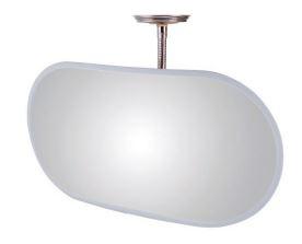 信栄物産 防犯ミラー フレキシブルタイプ KA-500W | 防犯 防犯ミラー 天井 壁面 取付け 小判型 形 ミラー 鏡 かがみ 安全ミラー 安全確認用 安全グッズ 防犯グッズ 角度調節自在 フレキシブルアーム 安全確認ミラー アクリルミラー