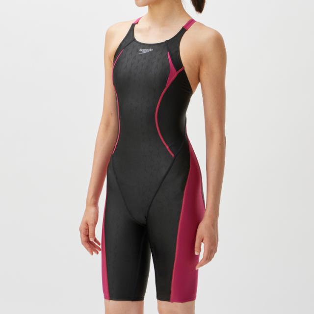 speedo スピード FLEX SX OP KNEE Wチェリー Oサイズ SCW12301F WY | スポーツ 運動 スポーツ用品 服 衣類 衣料品 レディース ウィメンズ 競技水着 水着 スイマー 伸縮性 はっ水性 立体設計 立体裁断 フィット サポート FINA承認モデル 赤 レッド 黒 ブラック O speedo スピード FLEX SX OP KNEE Wチェリー Oサイズ SCW12301F WY