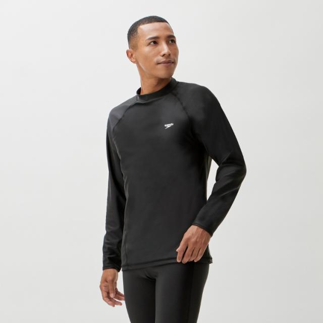speedo スピード L/S RUSH TEE ブラック Oサイズ SF72302 K | スポーツ スポーツ用品 水泳 プール 水着 スイムウェア ラッシュガード メンズ 男性 メンズラッシュティー 着心地 ロングタイプ 長袖 ロングスリーブ 多目的用途 UVプロテクト UVカット ブラック O